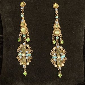 Stunning antique finish chandelier earrings.